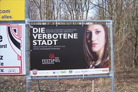 Banner bedruckt mit Randverstärkung - Festspiel Werbetafel