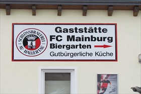 Aluverbundplatte mit Beschriftung - Gaststätte